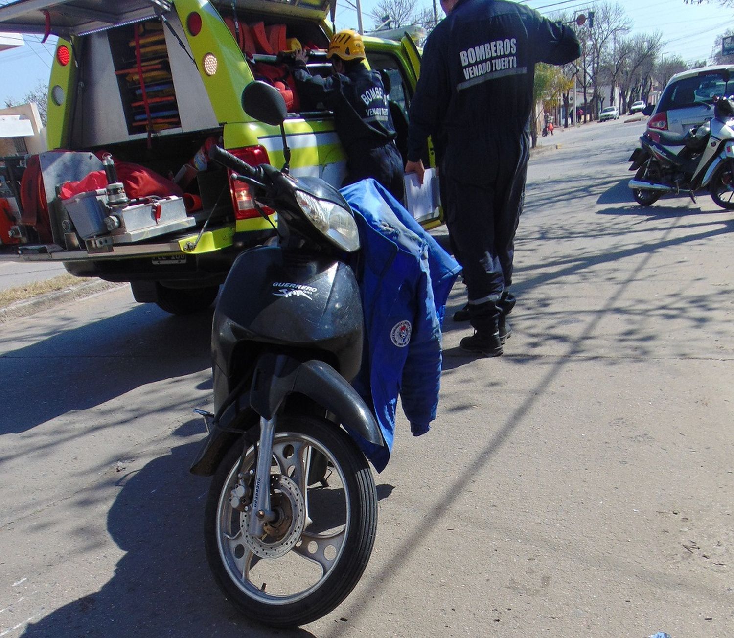 El menor fue atendido en el lugar y no requirió ser trasladado al Hospital.