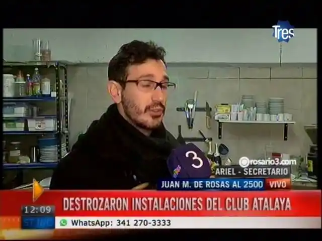 Robaron y destrozaron instalaciones del club Atalaya