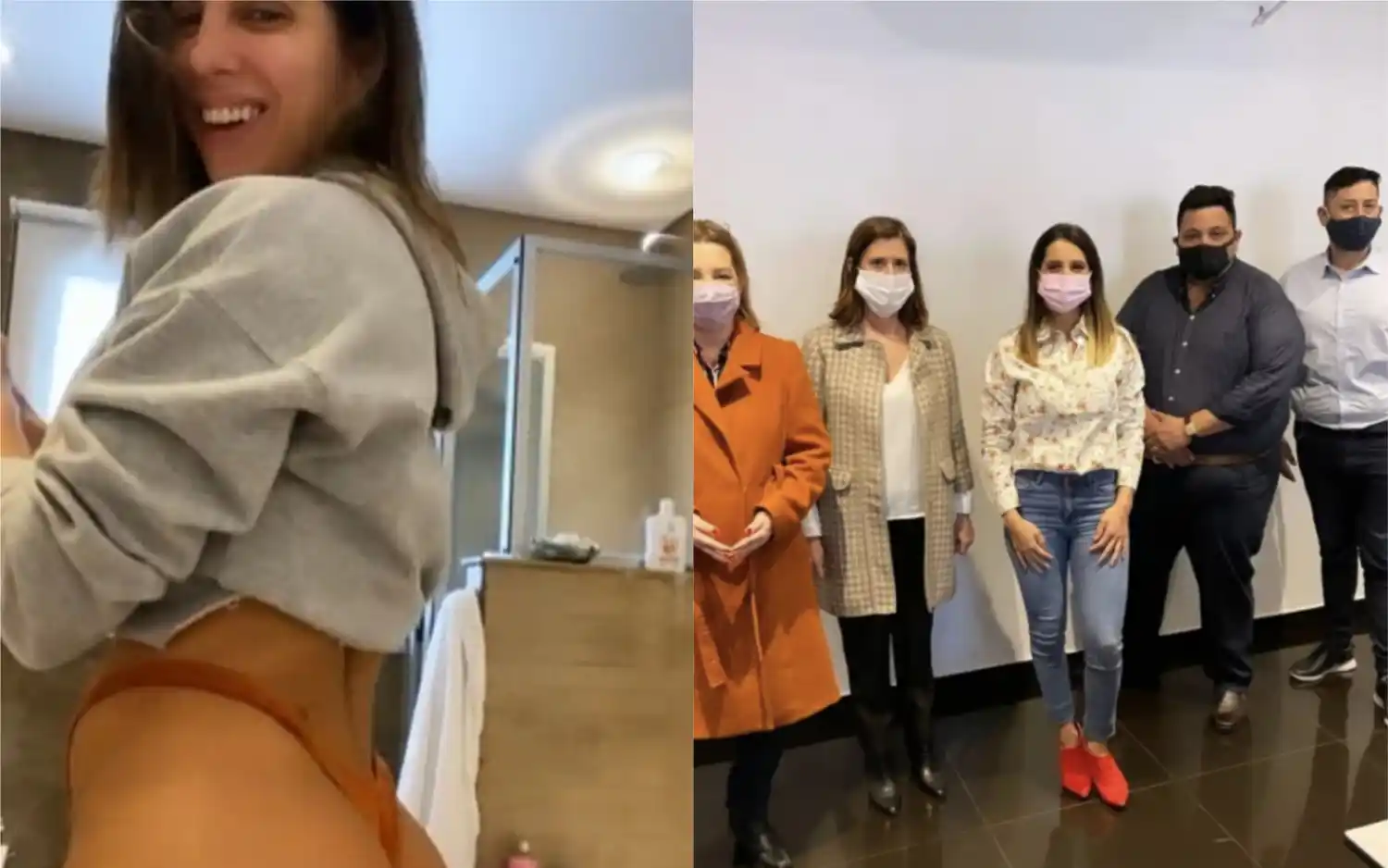 Cinthia Fernández se grabó en ropa interior para las "feministas truchas" y presentó a su equipo para las PASO