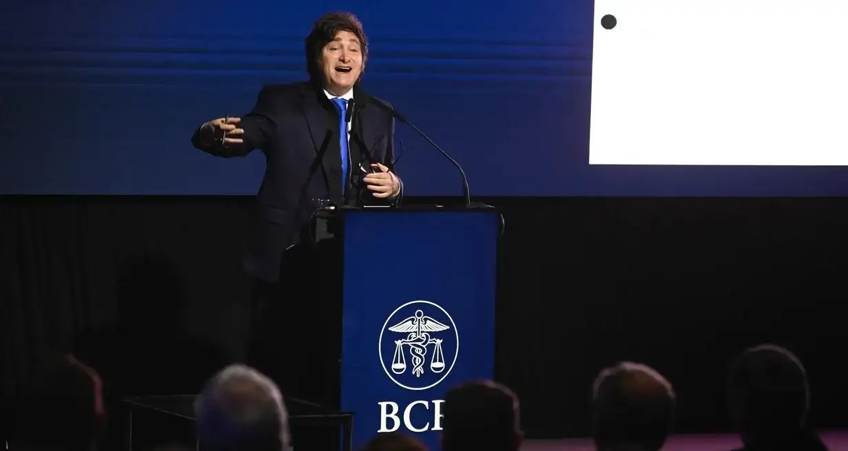 El presidente en la BCR. Foto: Marcelo Manera.