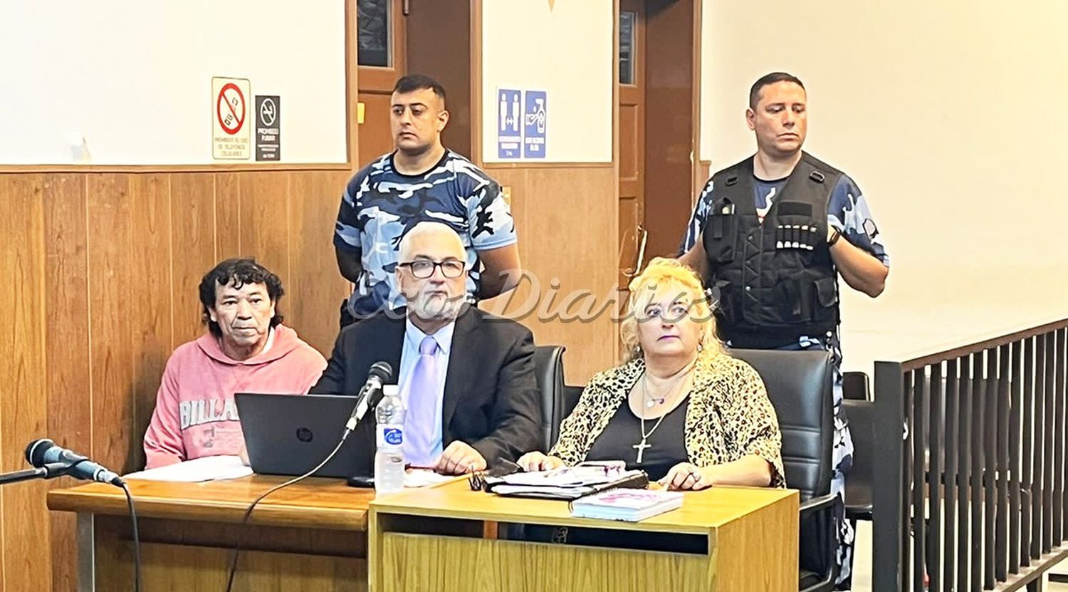 Una de las audiencias. Del debate oral desarrollado en los últimos días en la sala del Tribunal Criminal