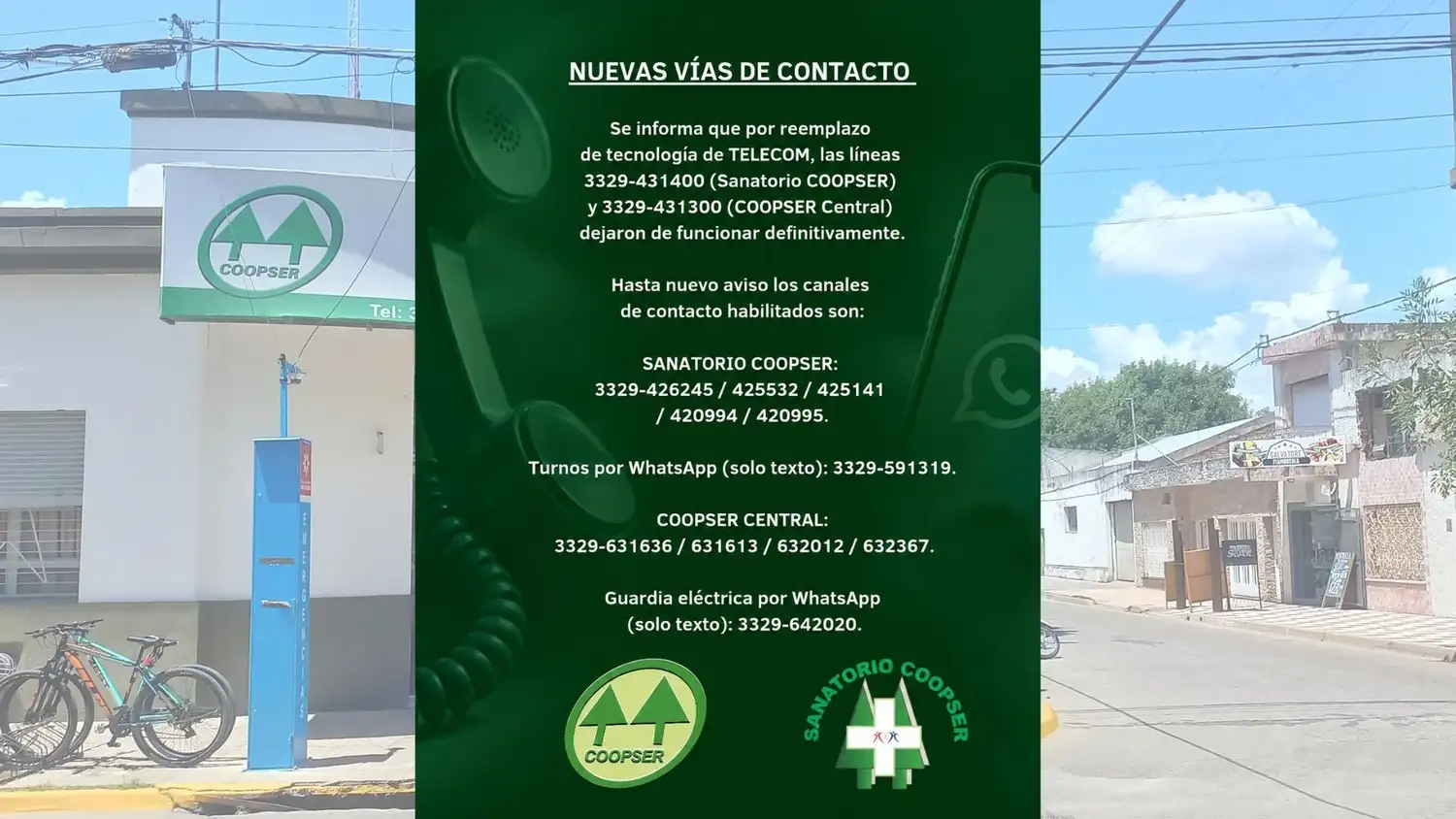 CoopSer nuevos teléfonos
