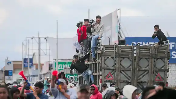 Detenidos dos presuntos miembros del Tren de Aragua en protestas en Ecuador