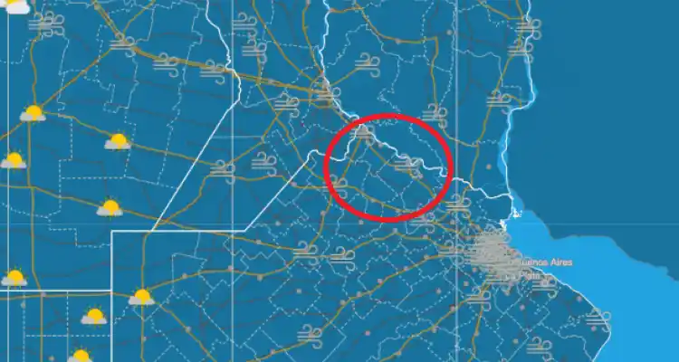 Rige alerta meteorológico por “vientos fuertes con ráfagas”