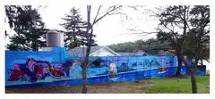 El programa Arte Joven transformó el  Paseo de los Pescadores con un extenso mural