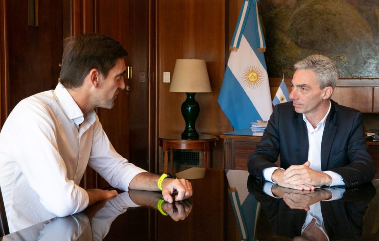 Iparraguirre se reunió con el ministro de Transporte de la Nación, Mario Meoni