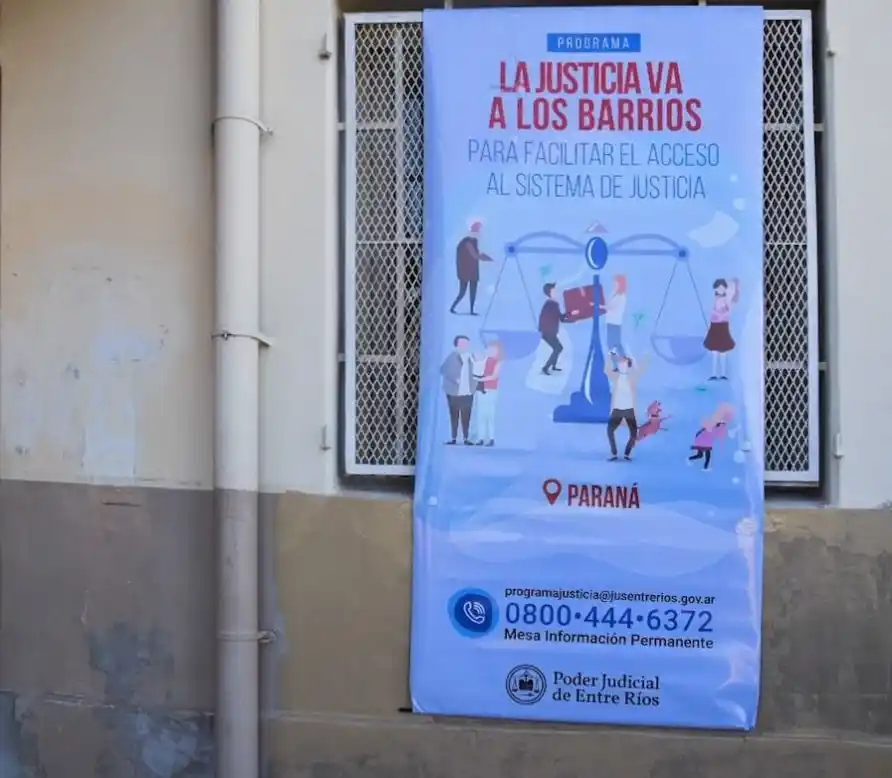 ‘La Justicia va a los barrios’ estará este viernes en Crucesitas 3era departamento Nogoyá