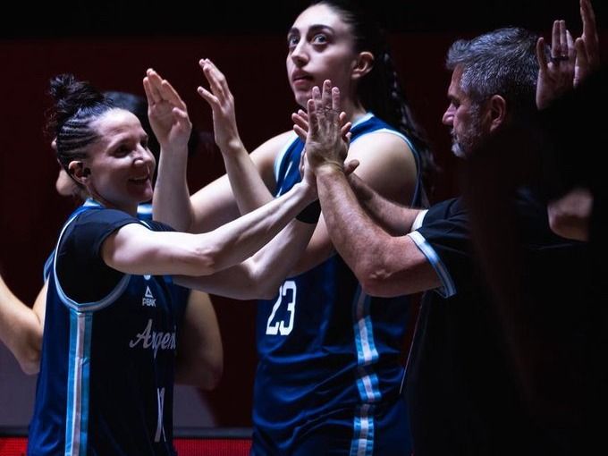 La rafaelina Melisa Gretter, clave en la victoria Albiceleste 59 a 54 ante Turquía. Foto:CAB