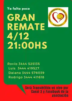  ASDGGUAY: hoy se realiza el segundo remate 