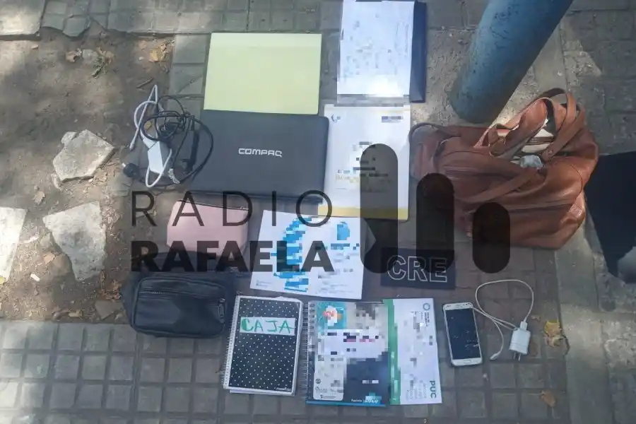 Los elementos que se encontraban en el interior