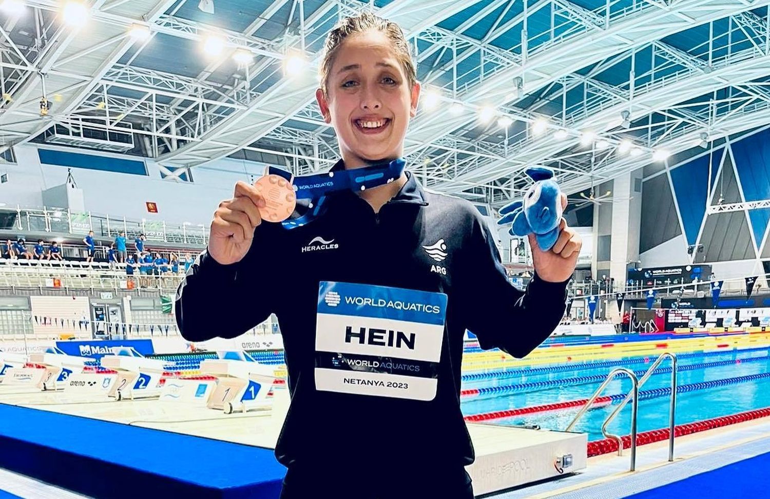 Hein consiguió bronce en el Mundial Junior de Natación