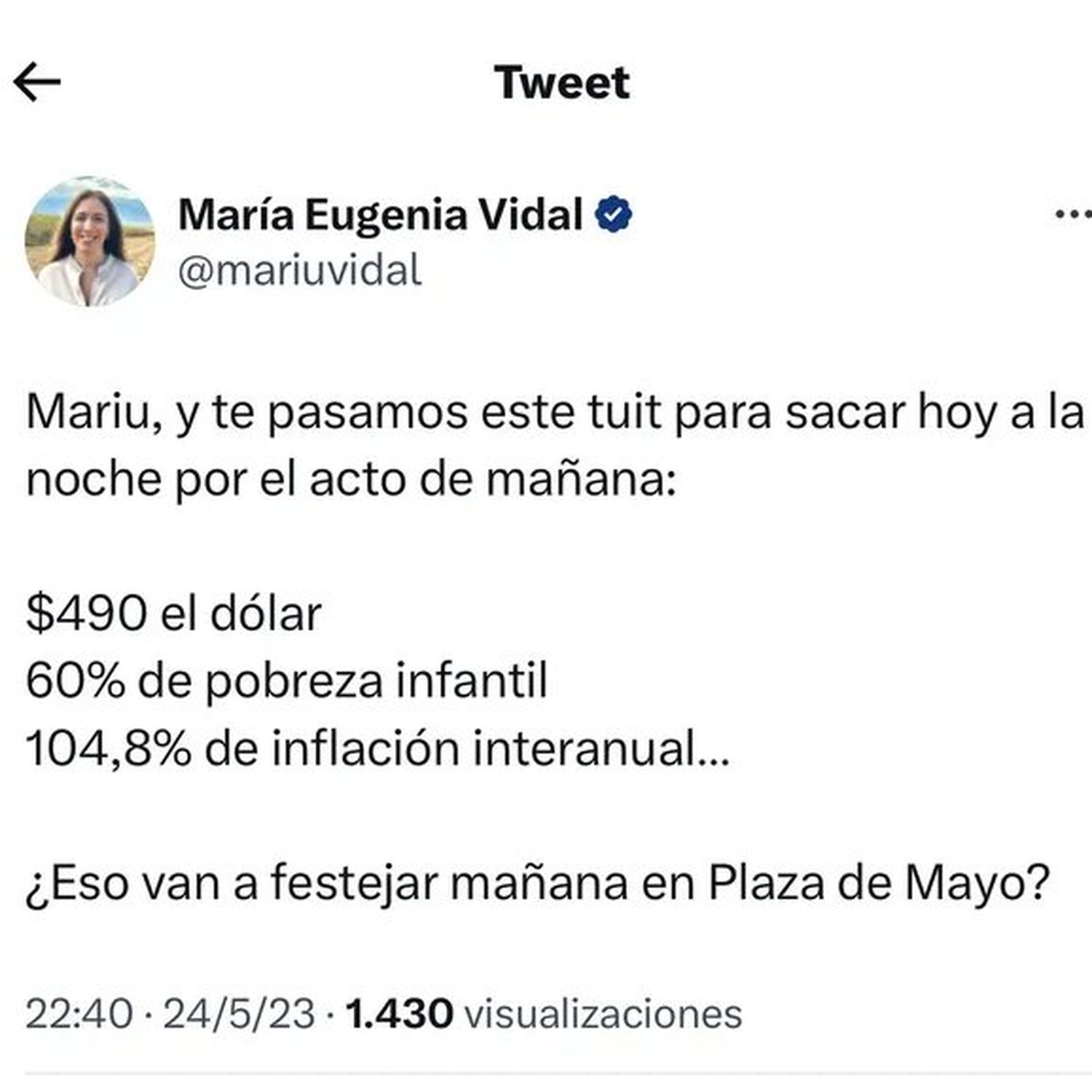 Papelón de Vidal: Le dijeron qué tuitear y publicó hasta las instrucciones