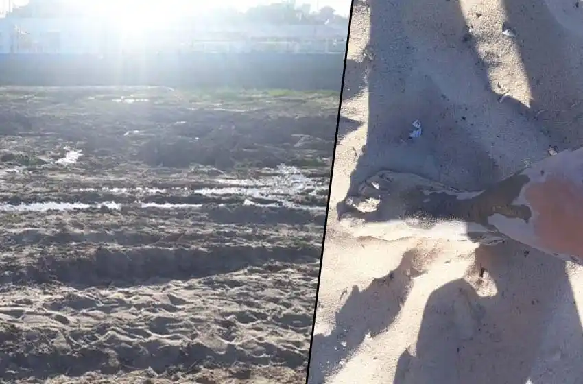 Entre la arena y el barro: importante número de rosarinos asistió a La Florida en otra jornada calurosa