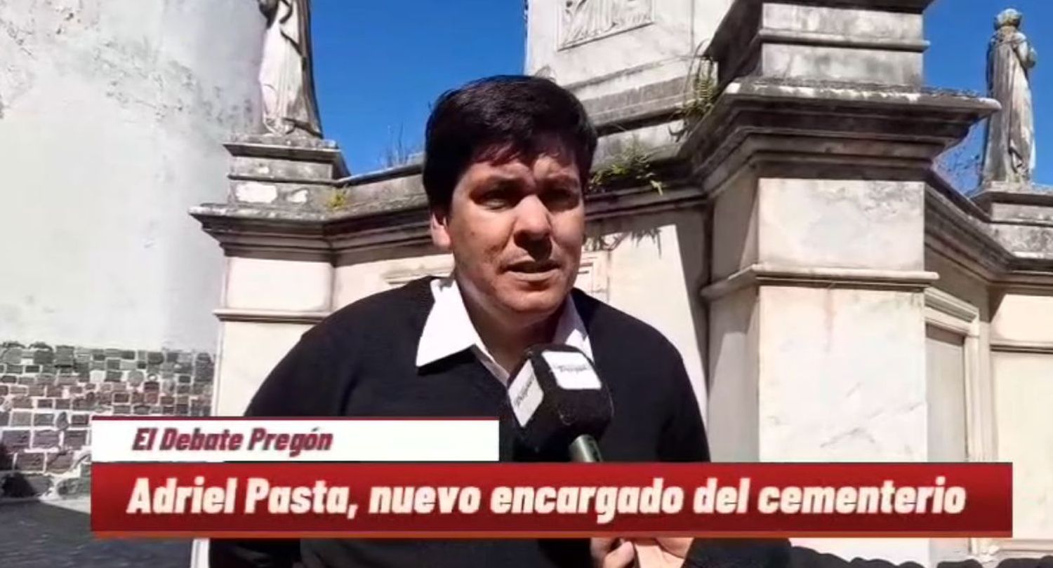 Adriel Pasta, nuevo encargado del cementerio