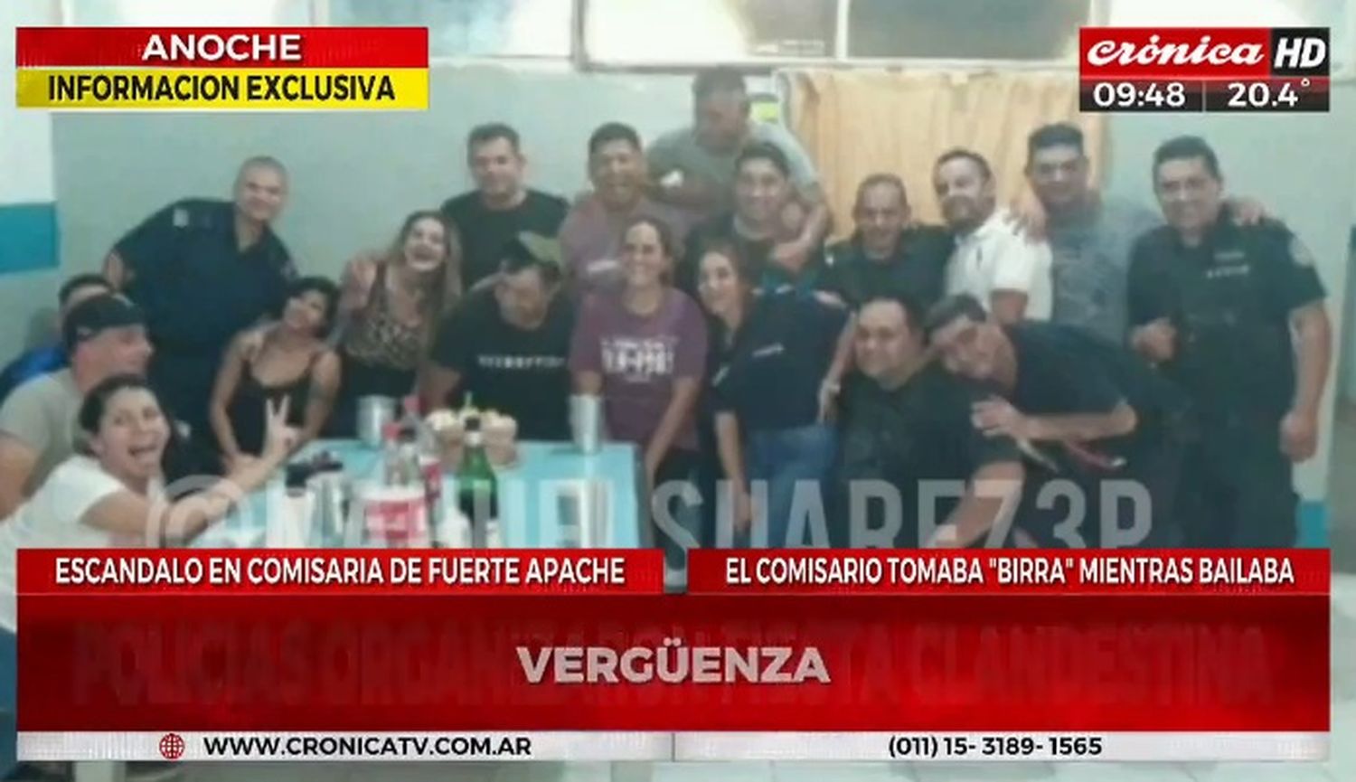 Denuncian fiesta clandestina en una comisaría y desafectan a 18 policías