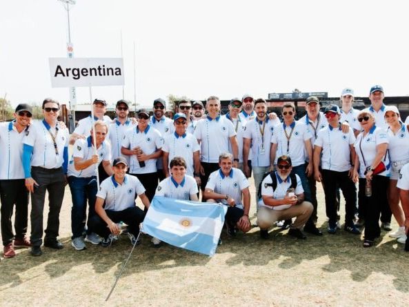 El equipo argentino en el Mundial con el rafaelino Germán Romitelli.