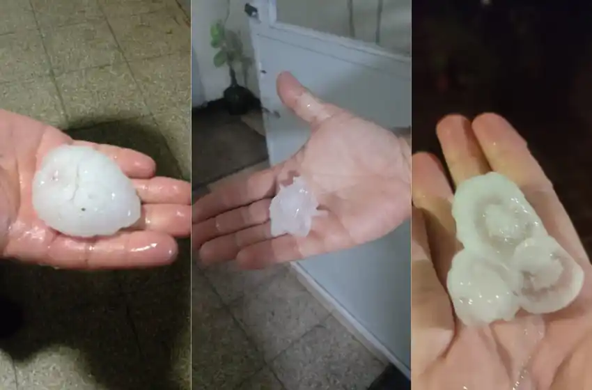 Una fuerte tormenta con caída de granizo golpeó a Rosario