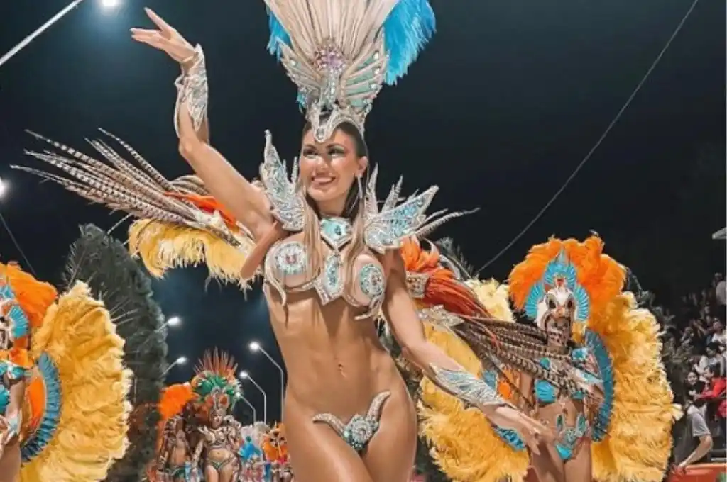 Quién es Muriel López, la novia de Lisandro Martínez, que deslumbró en el corsódromo de Gualeguay