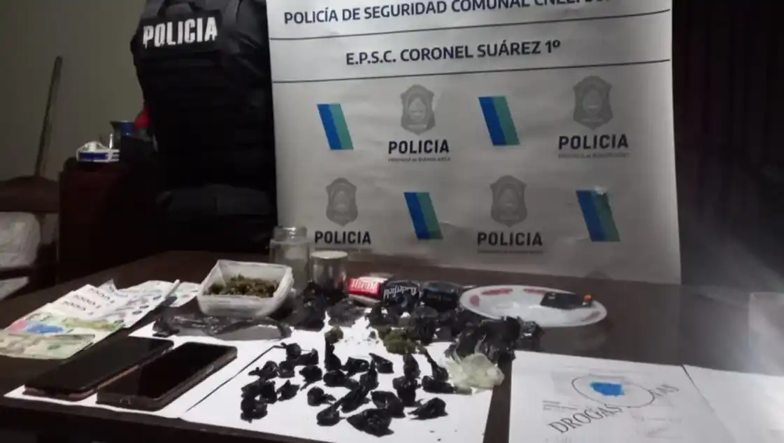 Allanamiento por venta de drogas en Suárez: Dos aprehendidos