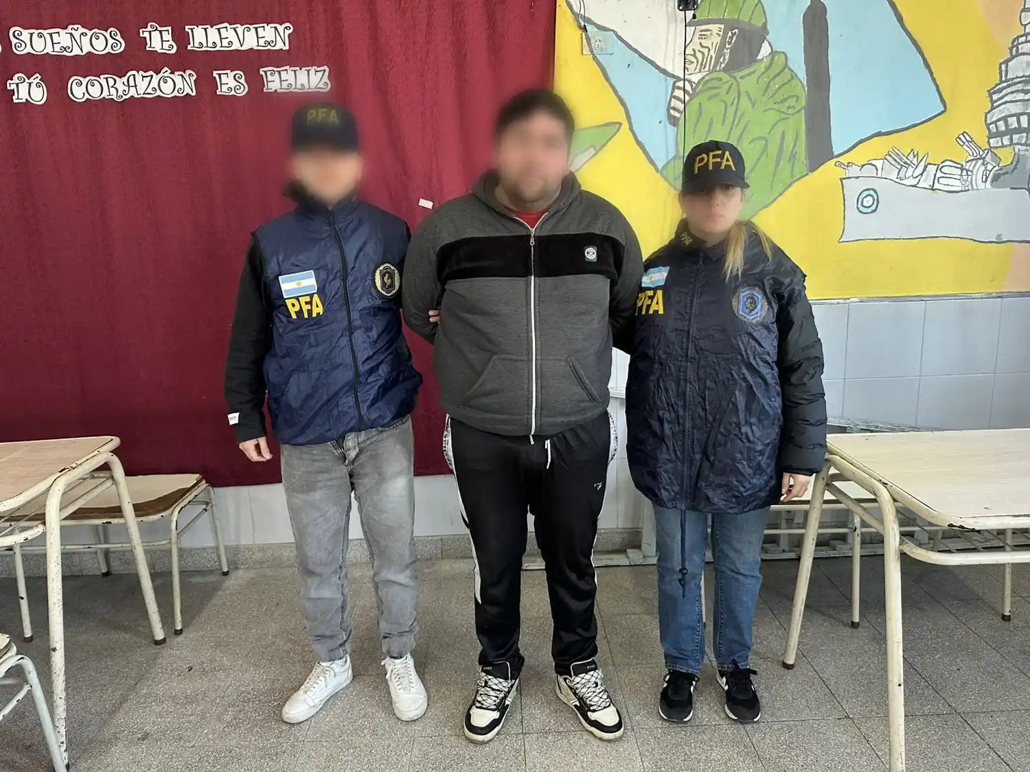 El prófugo detenido