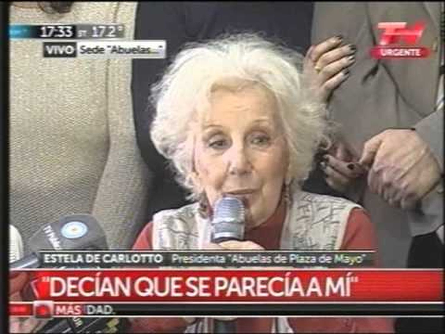 Estela de Carlotto: “No quería morirme sin abrazarlo y lo voy a hacer”