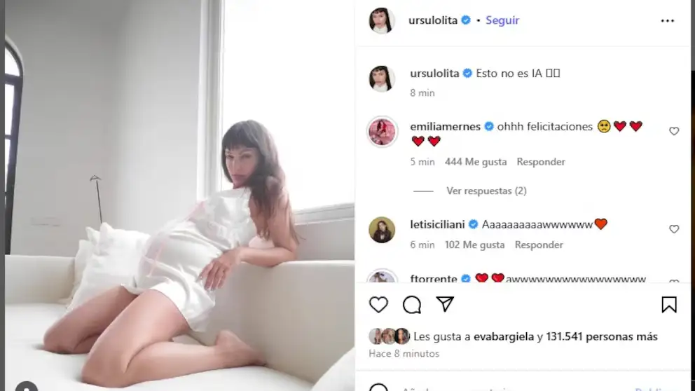 Úrsula anunció que está esperandos su primer hijo