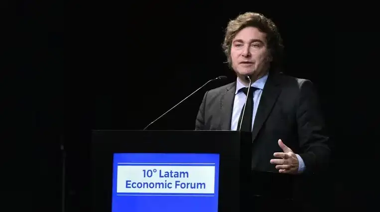 Milei durante su discurso