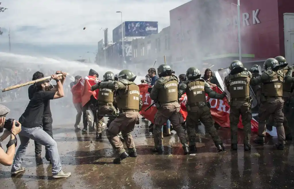Incidentes en la marcha por el Día del Trabajador en Chile