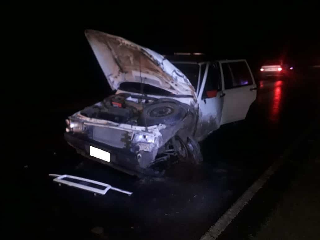 Fuerte choque entre dos automóviles sobre RP 11 cerca de Oro Verde