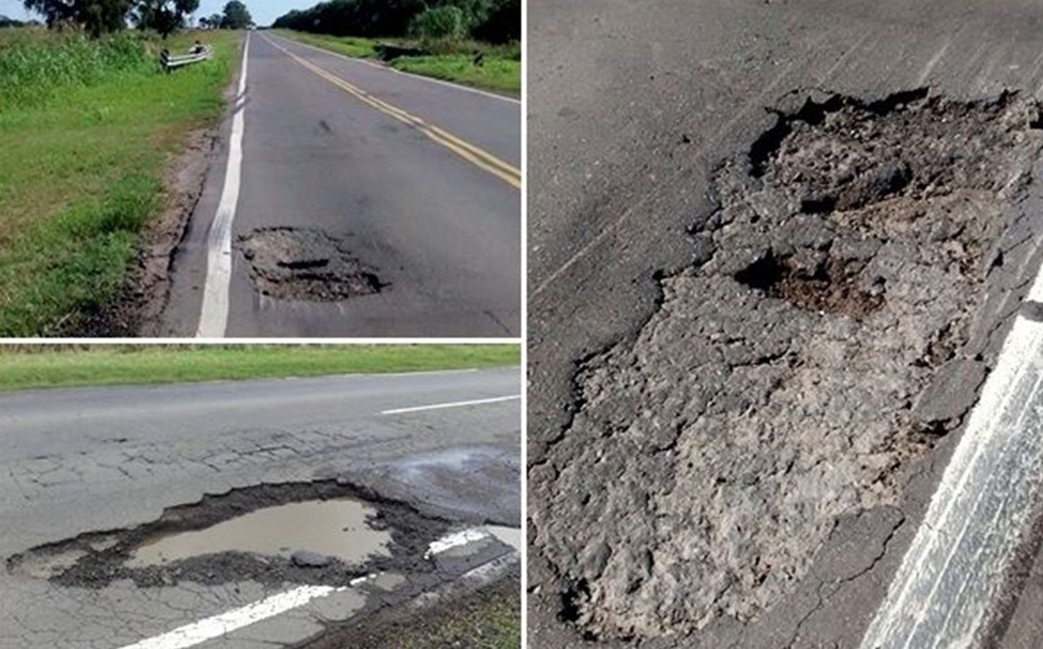 La ruta 178 se encuentra en pésimo estado.