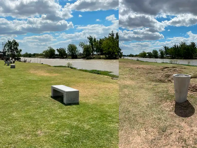 Bancos y tachos: “Ojalá los cuiden”