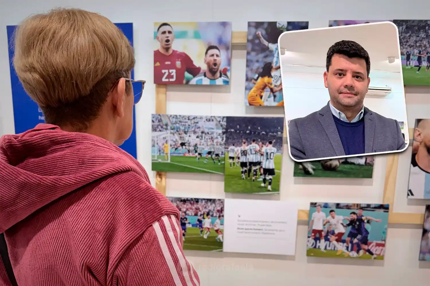 Germán Lucero - periodista y curador de la muestra | Messi se convirtió en el protagonista de una muestra fotográfica en Rafaela