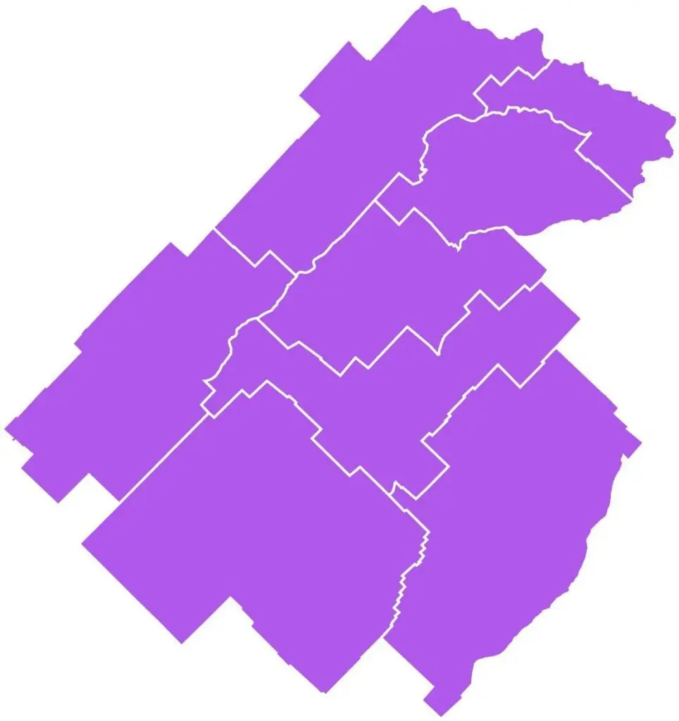 Son ocho comunas que se pintan de violeta