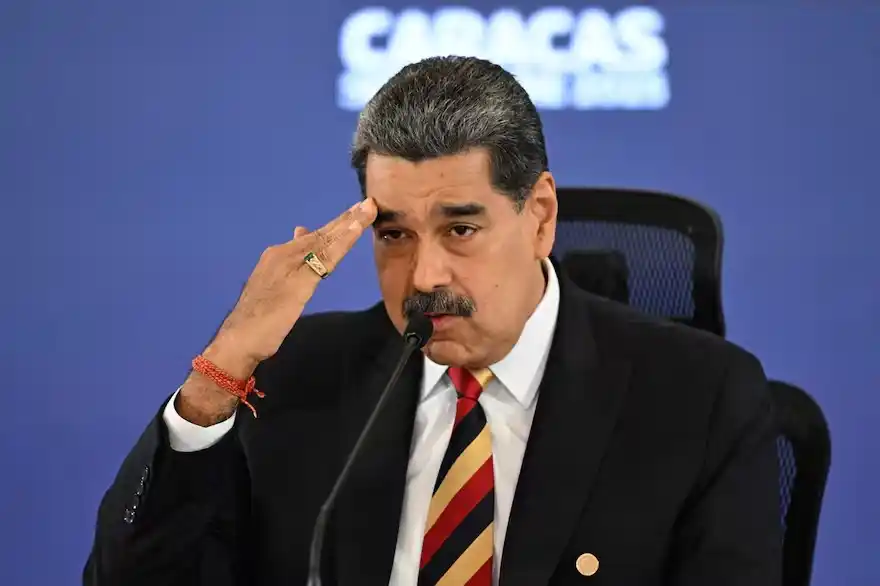 Nicolas Maduro durante una conferencia de prensa en Caracas