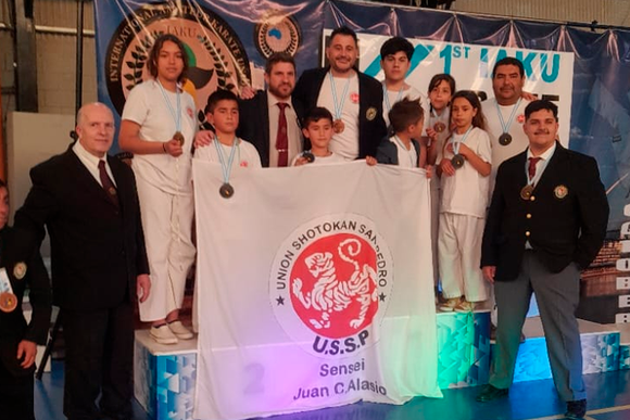 Medallas de oro, plata y bronce para Shotokan San Pedro en el Mundial de Karate en Los Polvorines