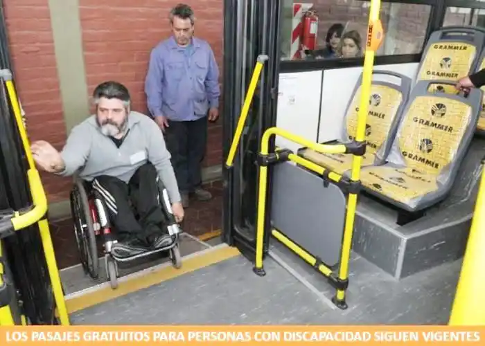 Las empresas de transporte están obligadas por ley a 
entregar pasajes gratuitos a las personas discapacitadas