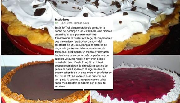 Estafador QR: hizo un pedido de tartas dulces con envío, nunca llegó la plata y sigue con el fraude virtual