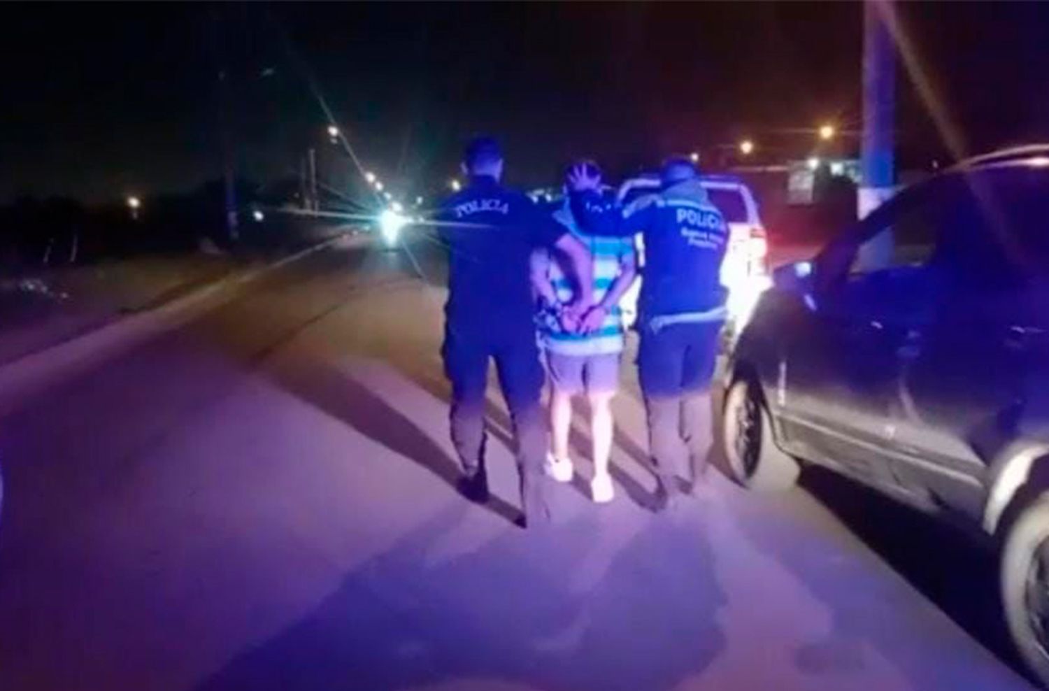 En auto robado atrapan a un convicto evadido de Batán con frondosos antecedentes
