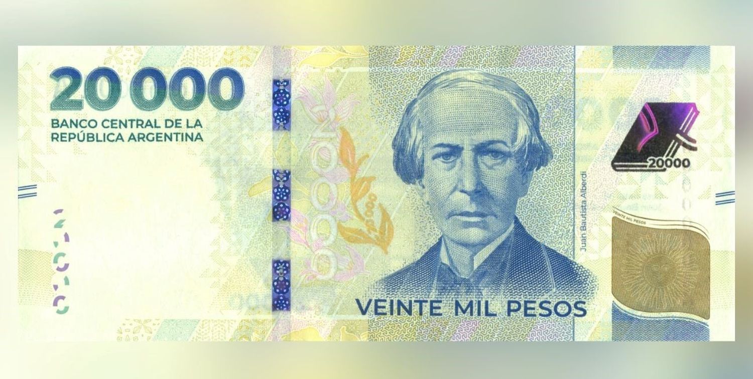 Entra en circulación el billete de 20 mil pesos.