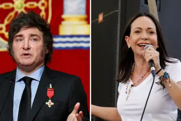 Milei habló con Corina Machado en la previa a las elecciones en Venezuela