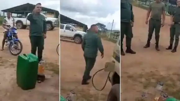 ¡Esta orden no la puedo cumplir! Militar se rebela porque querían obligarlo a sacar gasolina de un carro