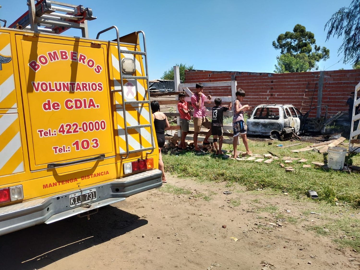 Incendio de vehículo desmantelado: investigan un posible hecho intencional