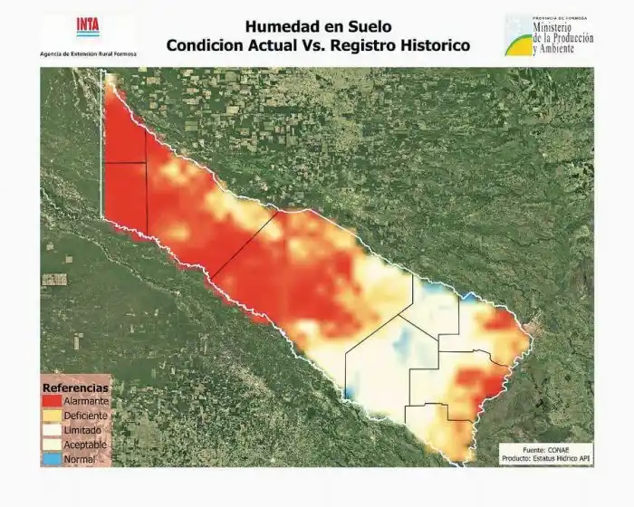 Déficit hídrico: a mediano plazo no se avizoran lluvias significativas en Formosa