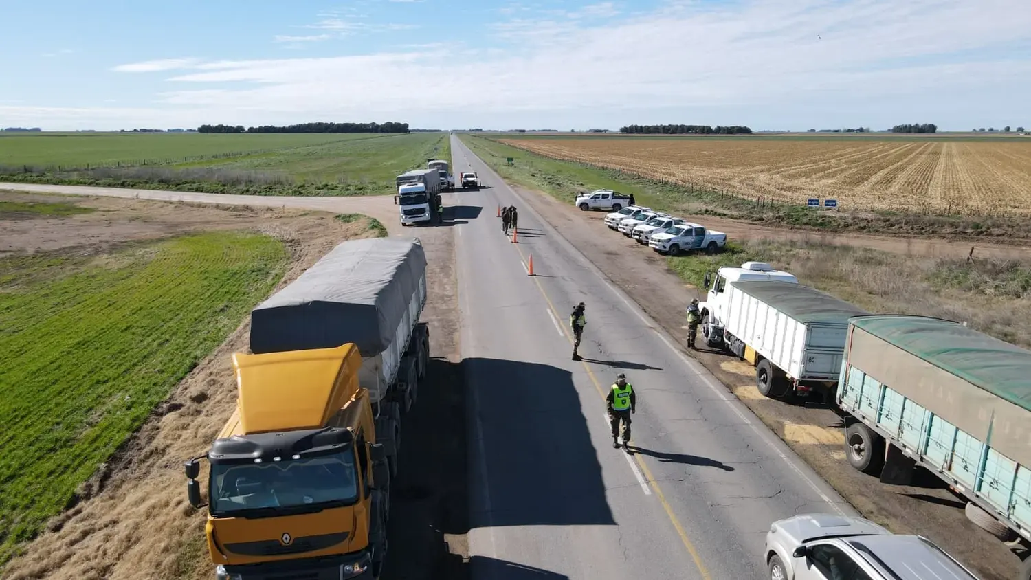 Operativo conjunto de los CPR de San Cayetano y Tres Arroyos en la Ruta 228
