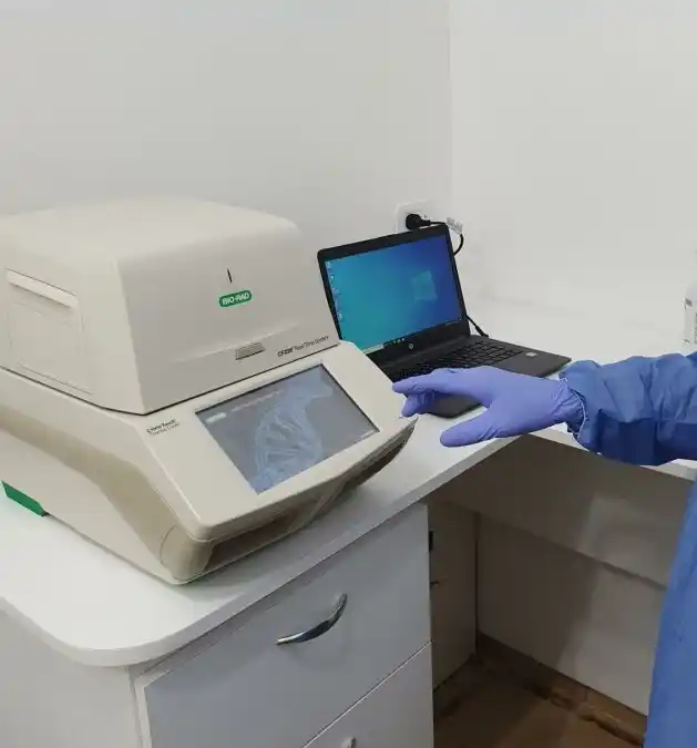 El Termociclador BIORAD CFX 96  permite procesar 96 muestras en simultáneo