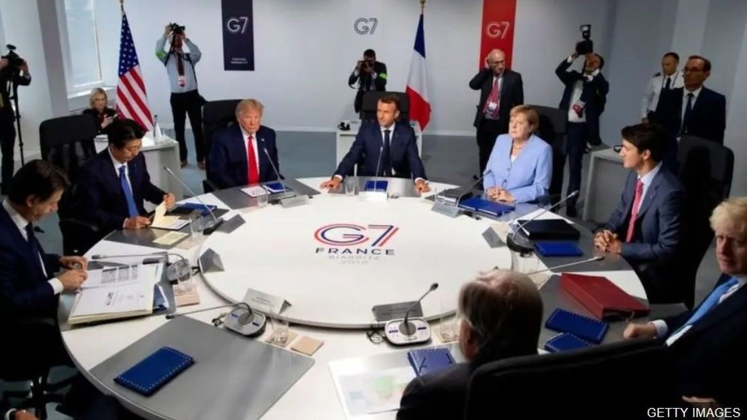 El grupo del G7 está conformado por los países de EE.UU., Alemania, Japón, Reino Unido, Italia. Canadá y Francia