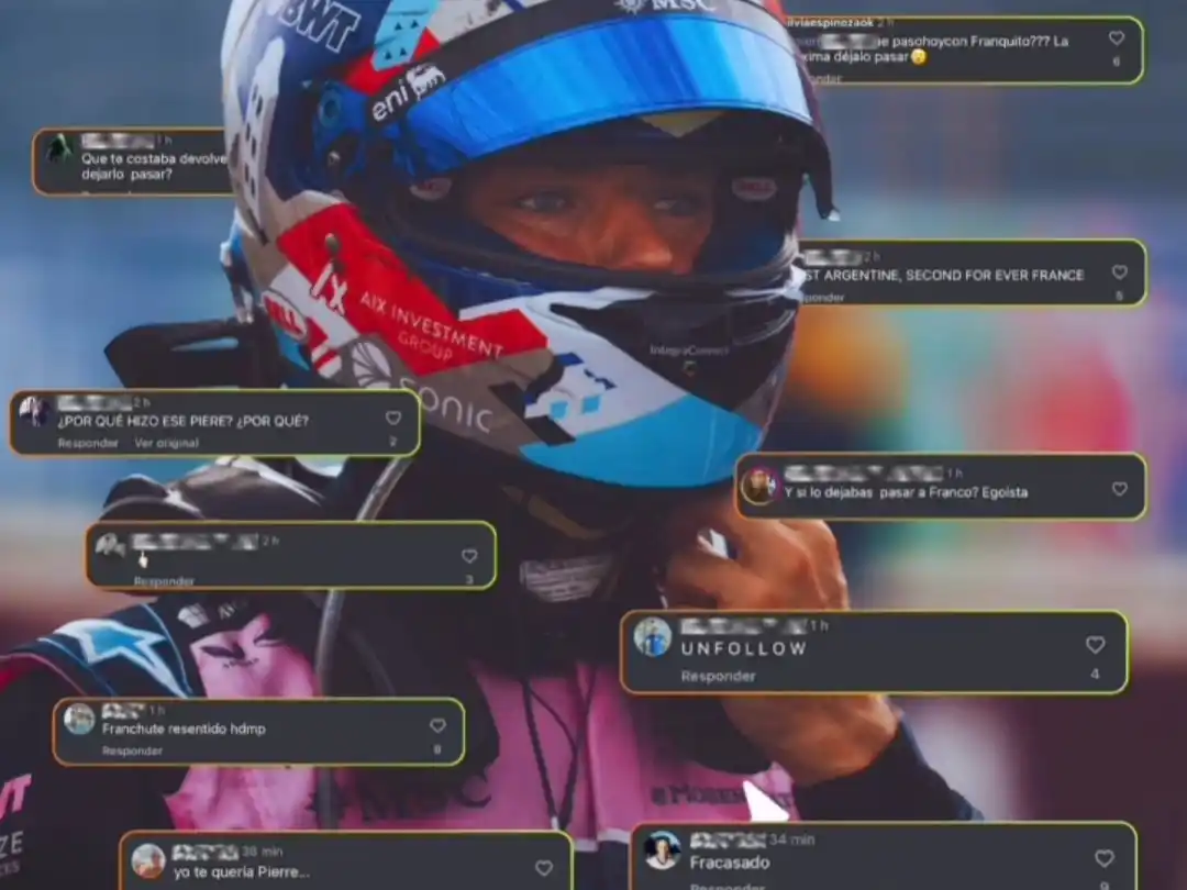 Gasly es el foco de críticas y acoso de fans argentinos.