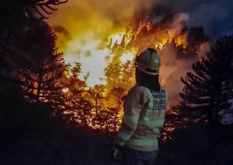 Brigadistas santafesinos continúan combatiendo los incendios en la Patagonia
