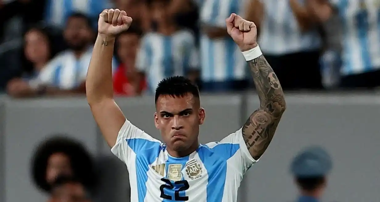 Lautaro Martínez fue el autor del gol a poco del final. Crédito: Reuters/Agustin Marcarian