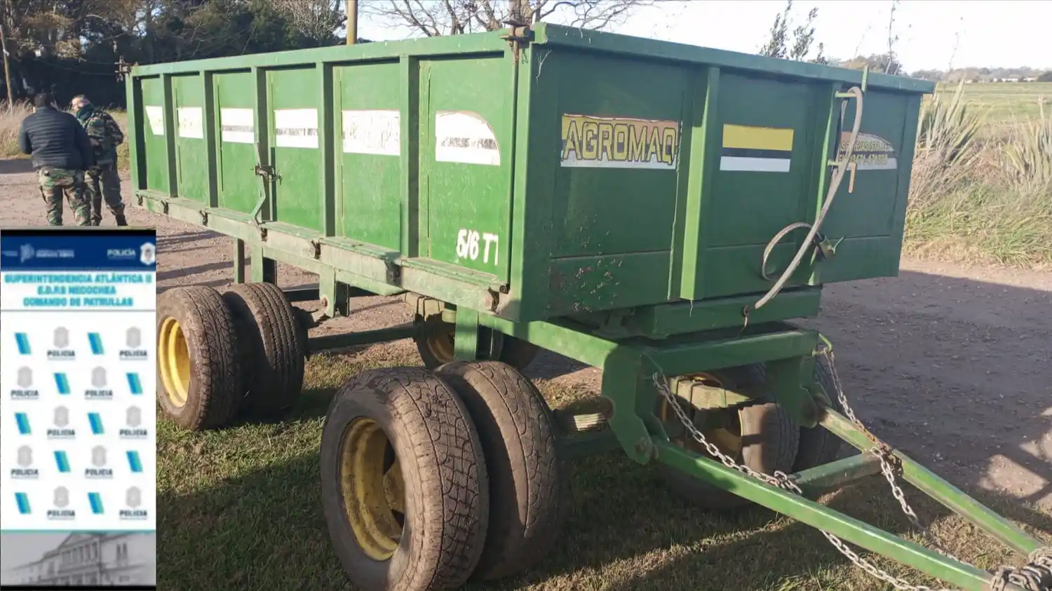 Uno de los carros recuperados